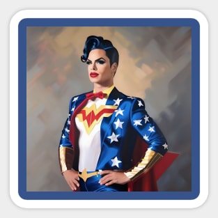 Drag King Wonder Woman Sticker